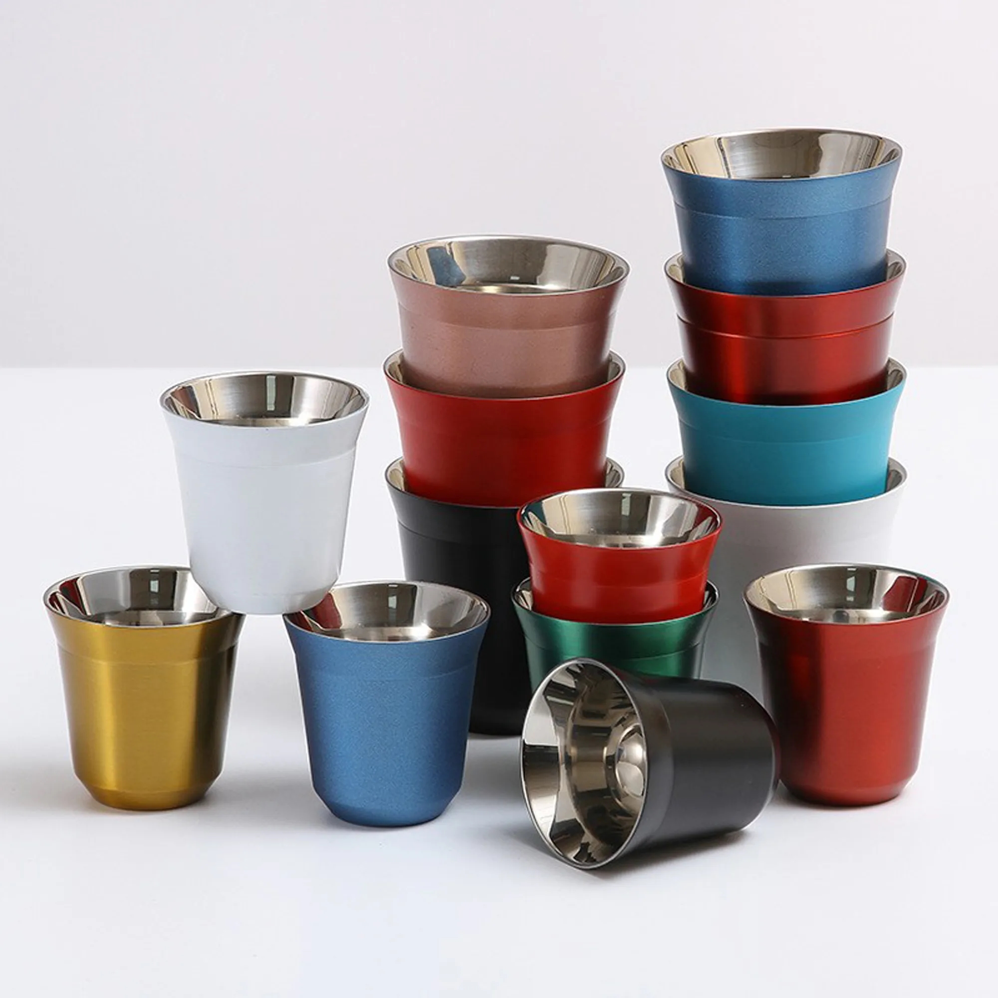 Double Wall Stainless Steel Espresso Cup 8