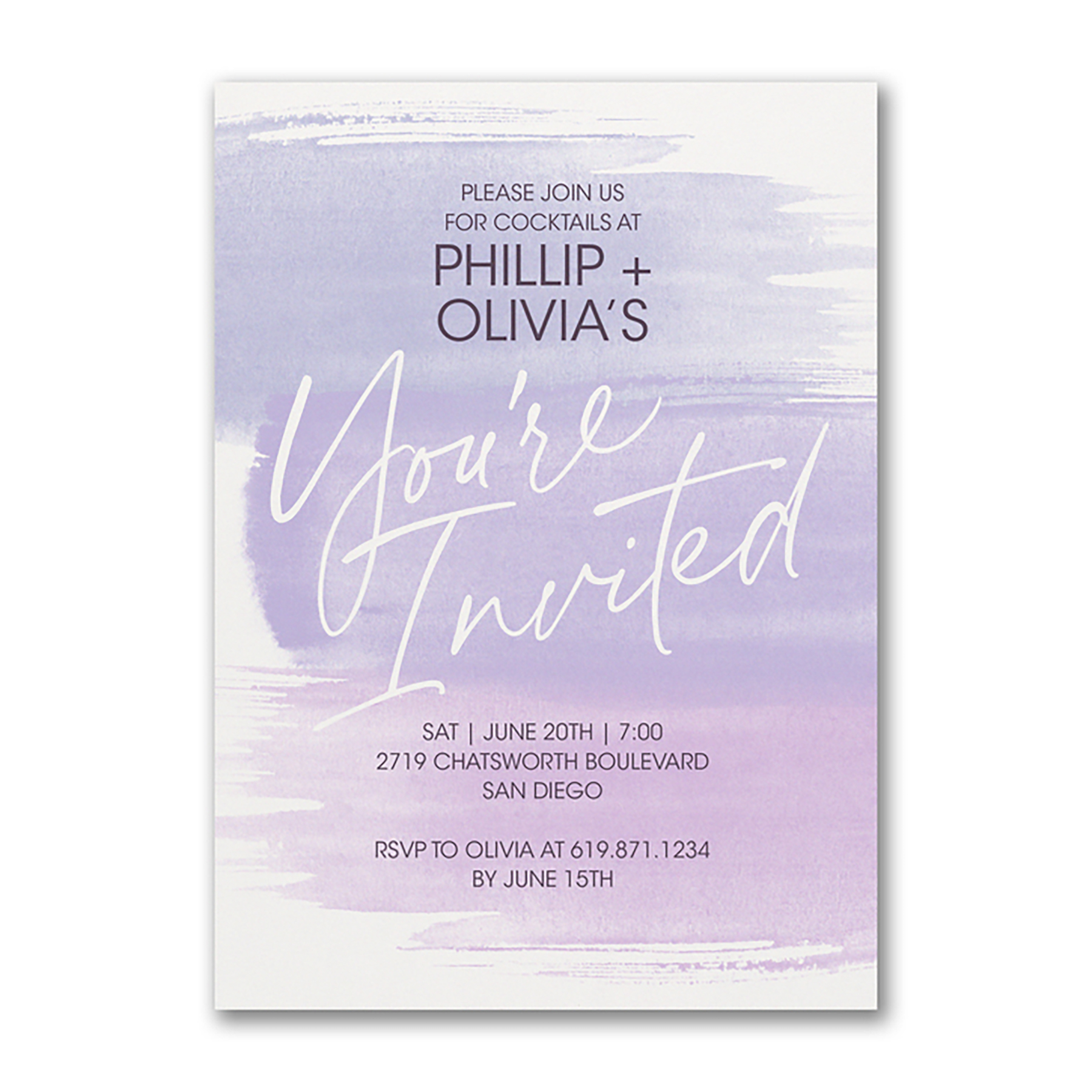 Shades of Lavender Invitation 2