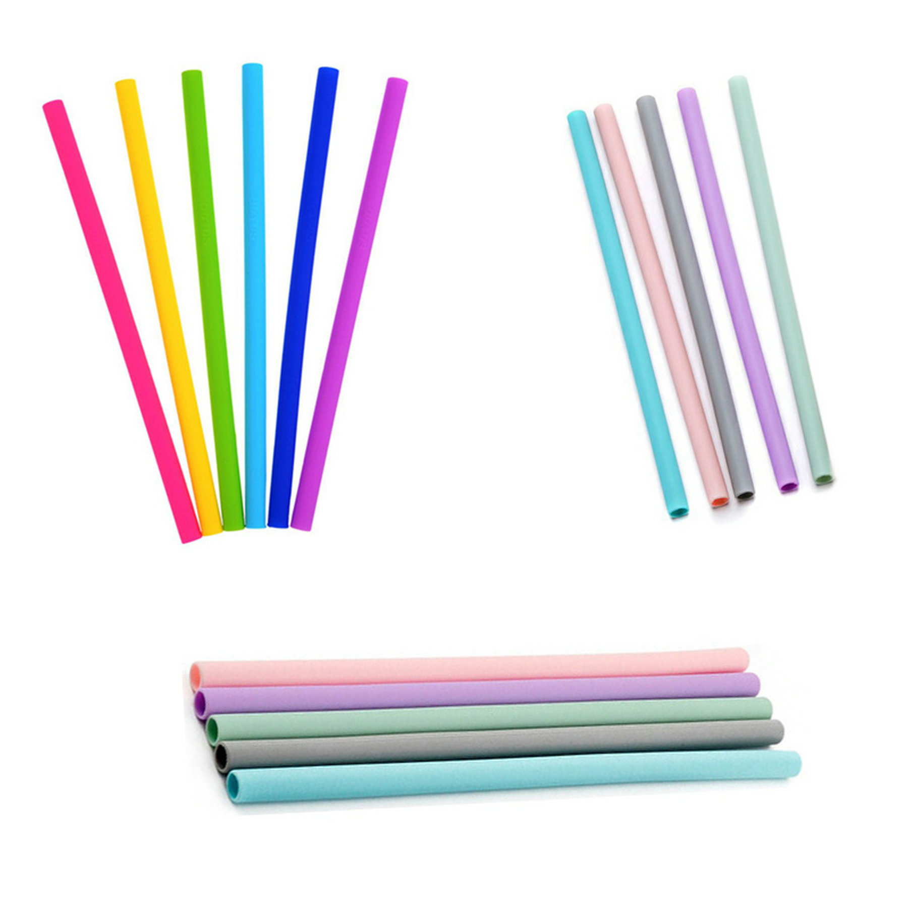 Reusable Silicone Drinking Straws 2