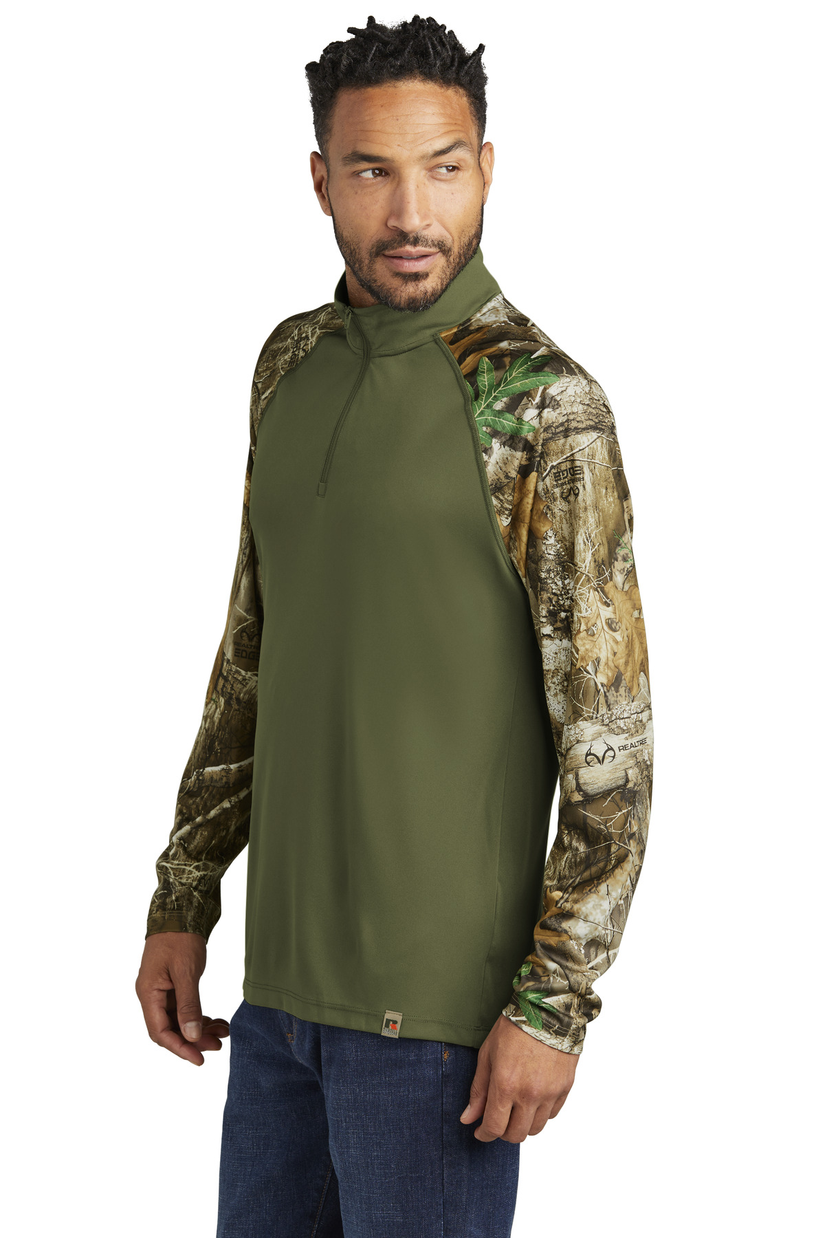 Russell Outdoors Realtree Colorblock Performance 1/4-Zip RU152 2