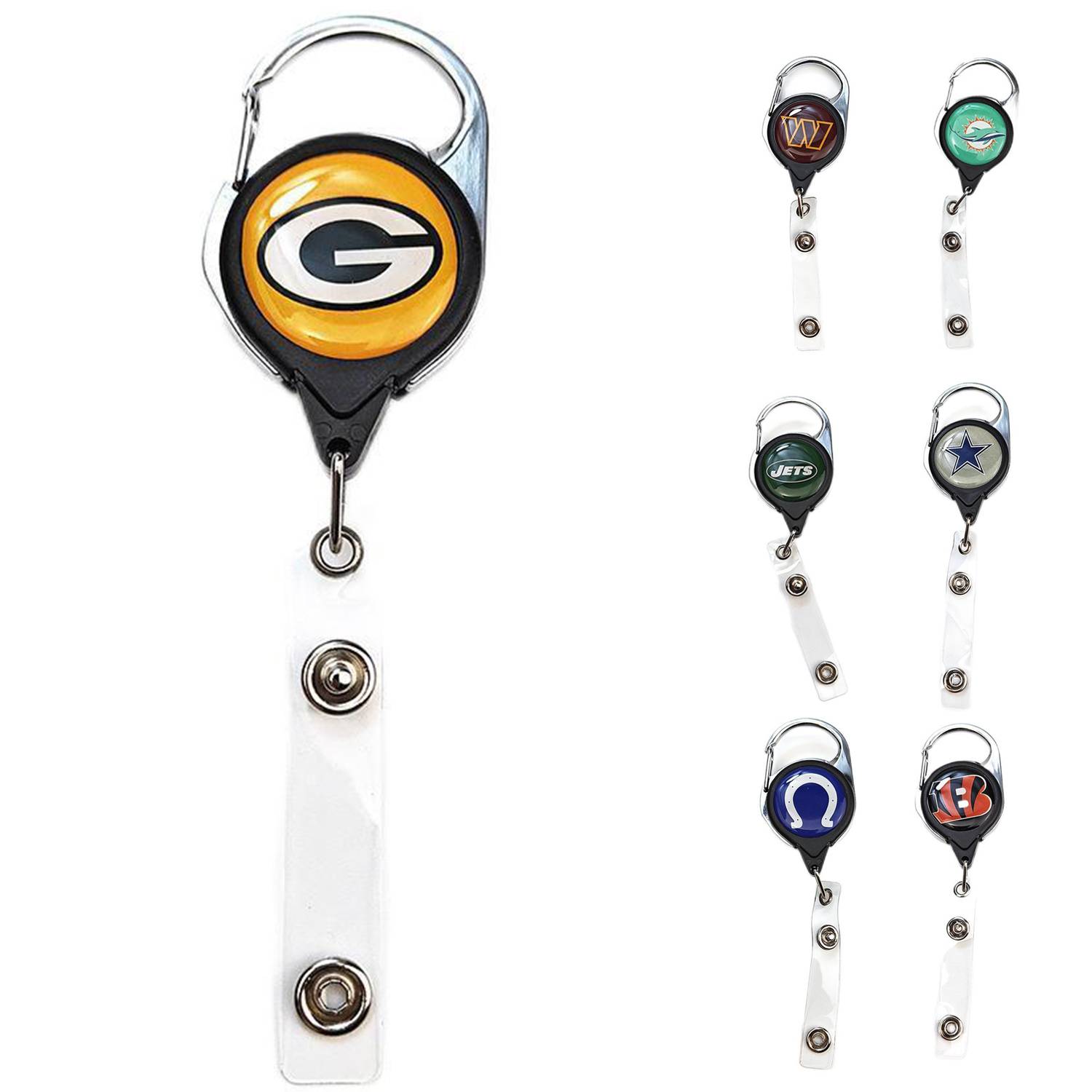 Custom Zinc Alloy Retractable Badge Holder Keychain 9