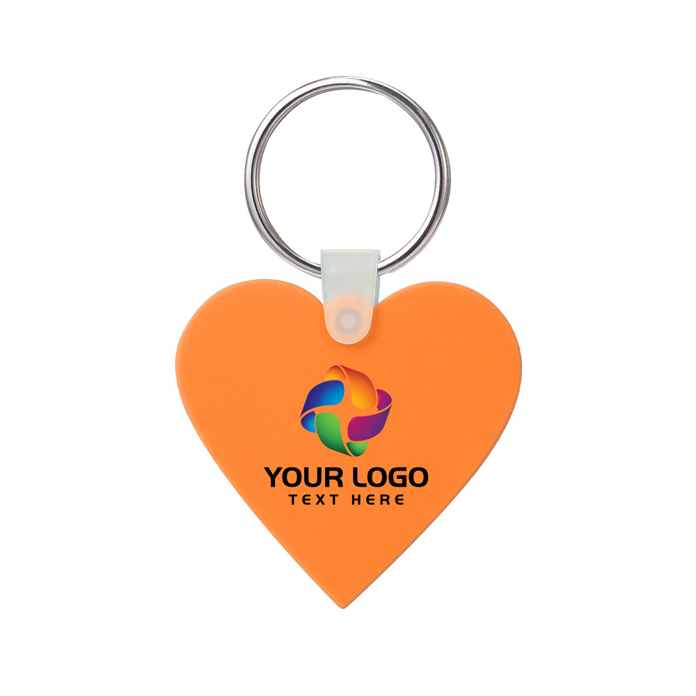Custom Heart Shaped Silicone Key Tag 5