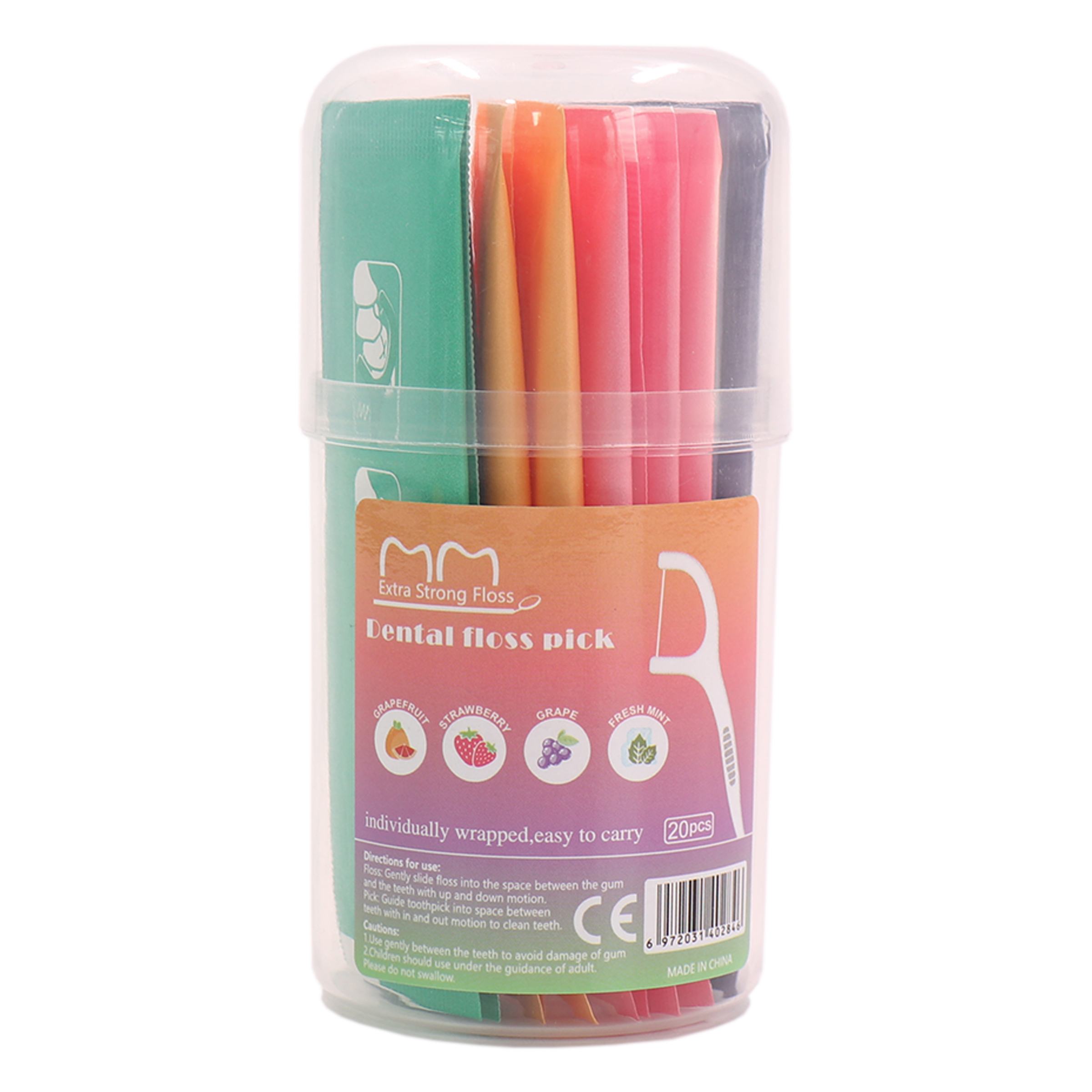 Plastic Colored Fruit Flavored Independent Packaging Dental Floss 3