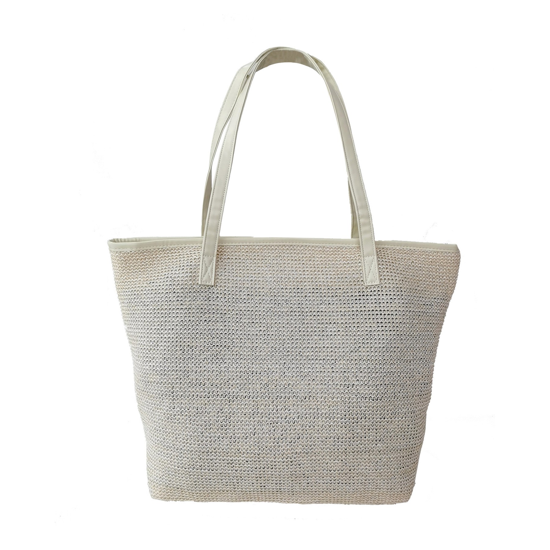 Large Women Straw Beach Bag, custom tote bag with logo imprint 6