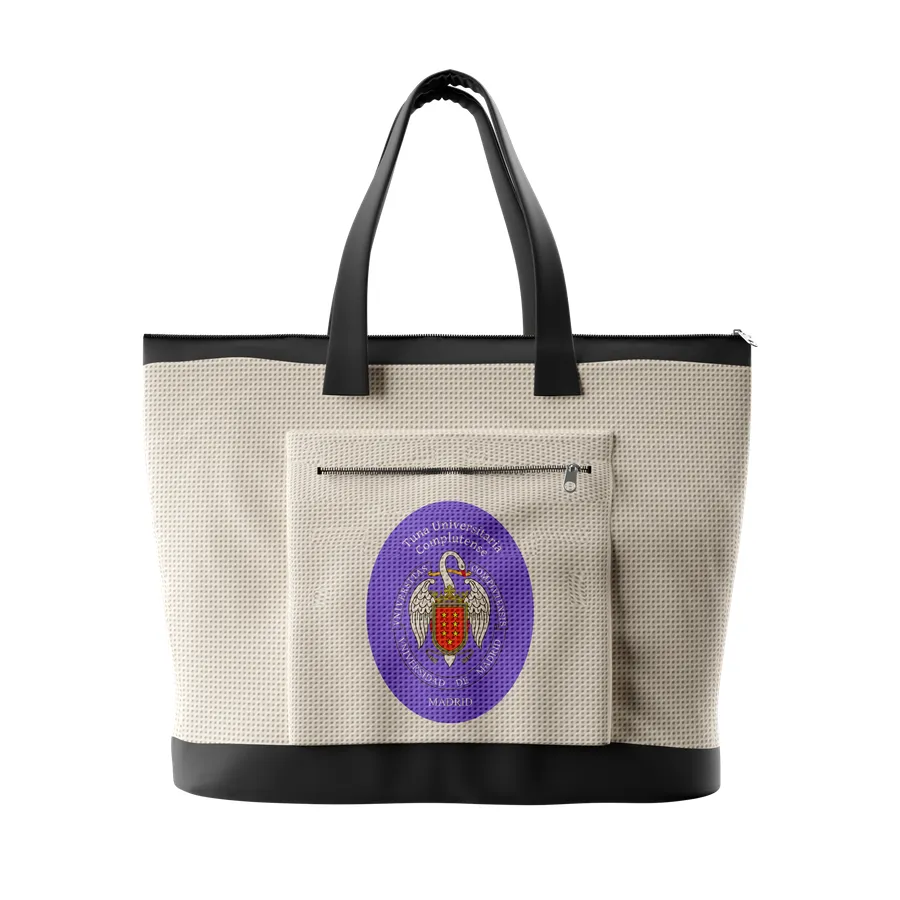 Cotton Zipper Tote Bag, custom tote bag with logo imprint 4