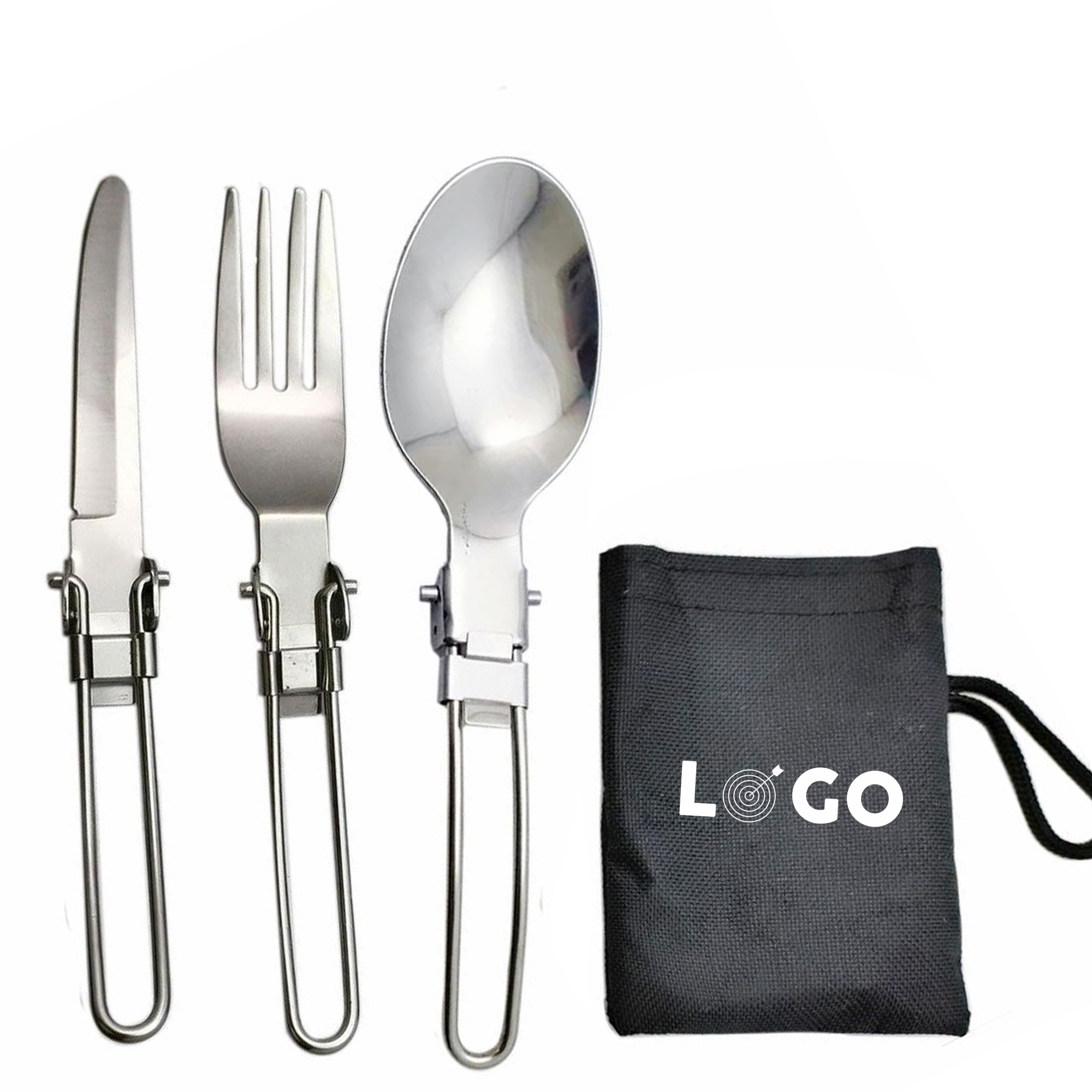 3 Pcs Foldable Stainless Steel Utensil Set 3