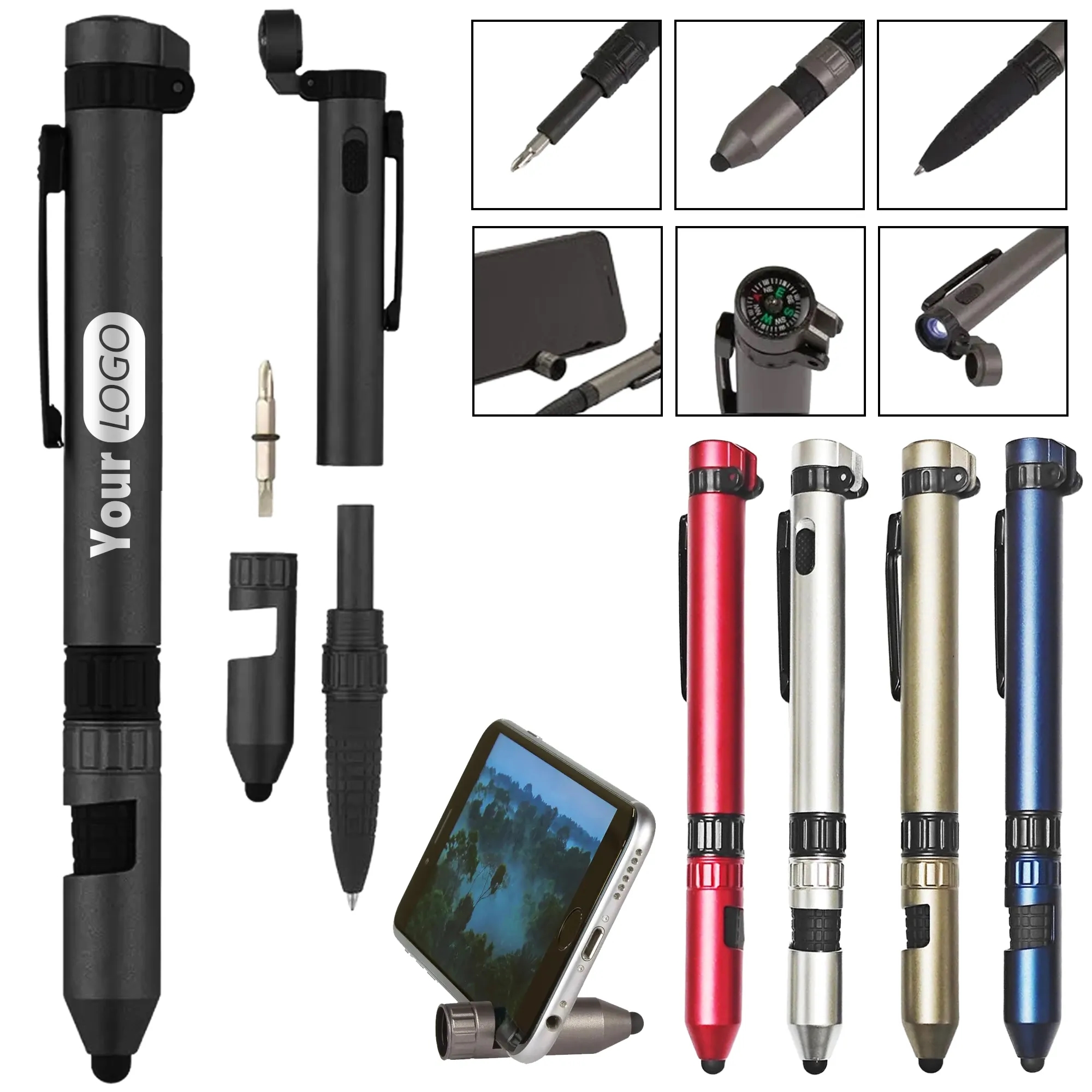 6 In 1 Multi Function Tool Pen