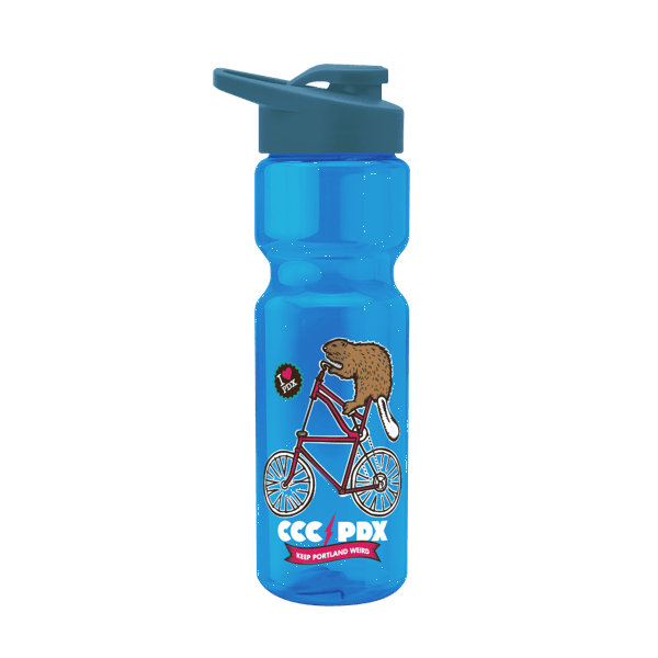 Blazer 28oz Transparent Bike Bottle w/Drink-thru Lid 58