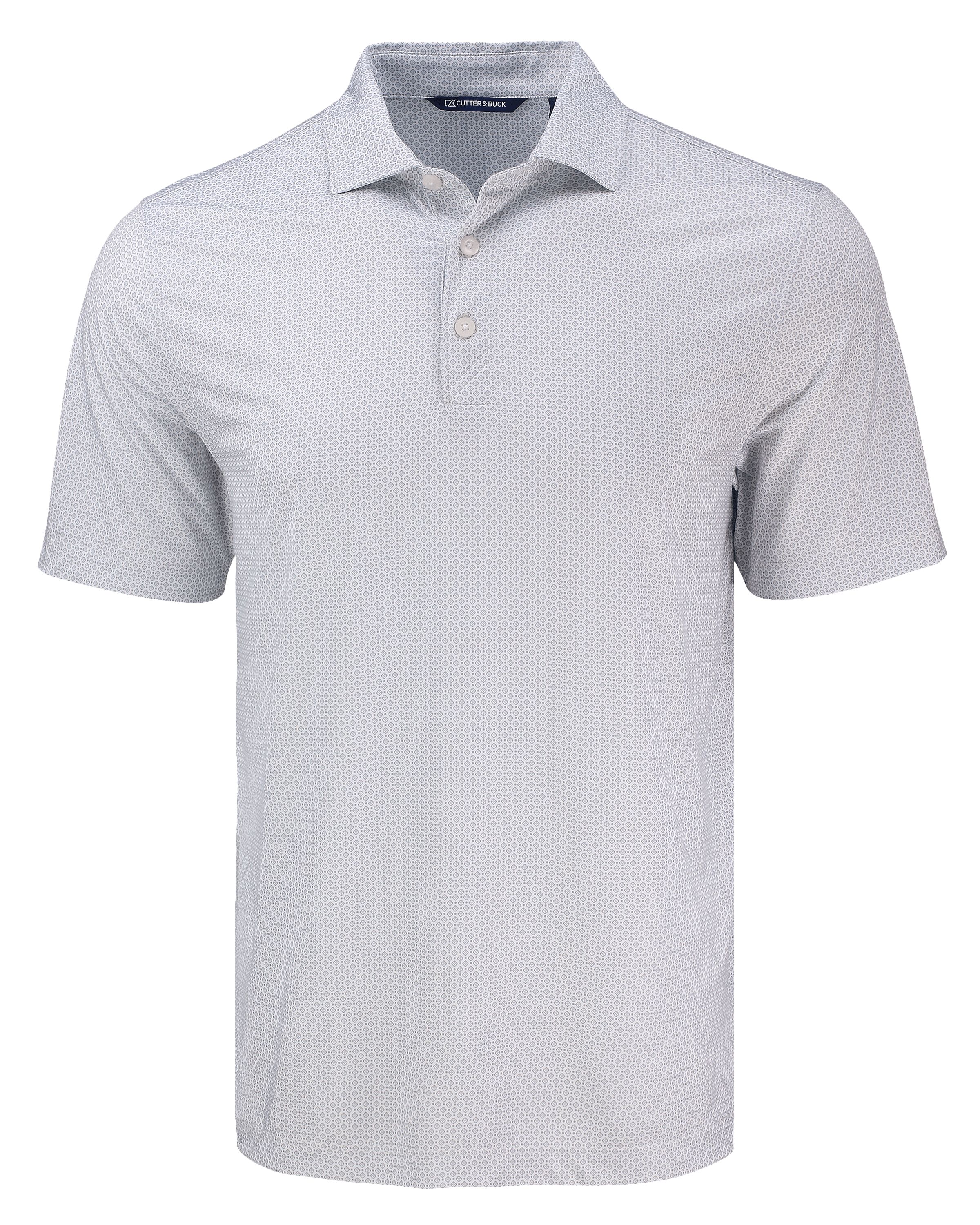 Cutter & Buck Pike Recycled Diamond Dot Print Mens Polo 24
