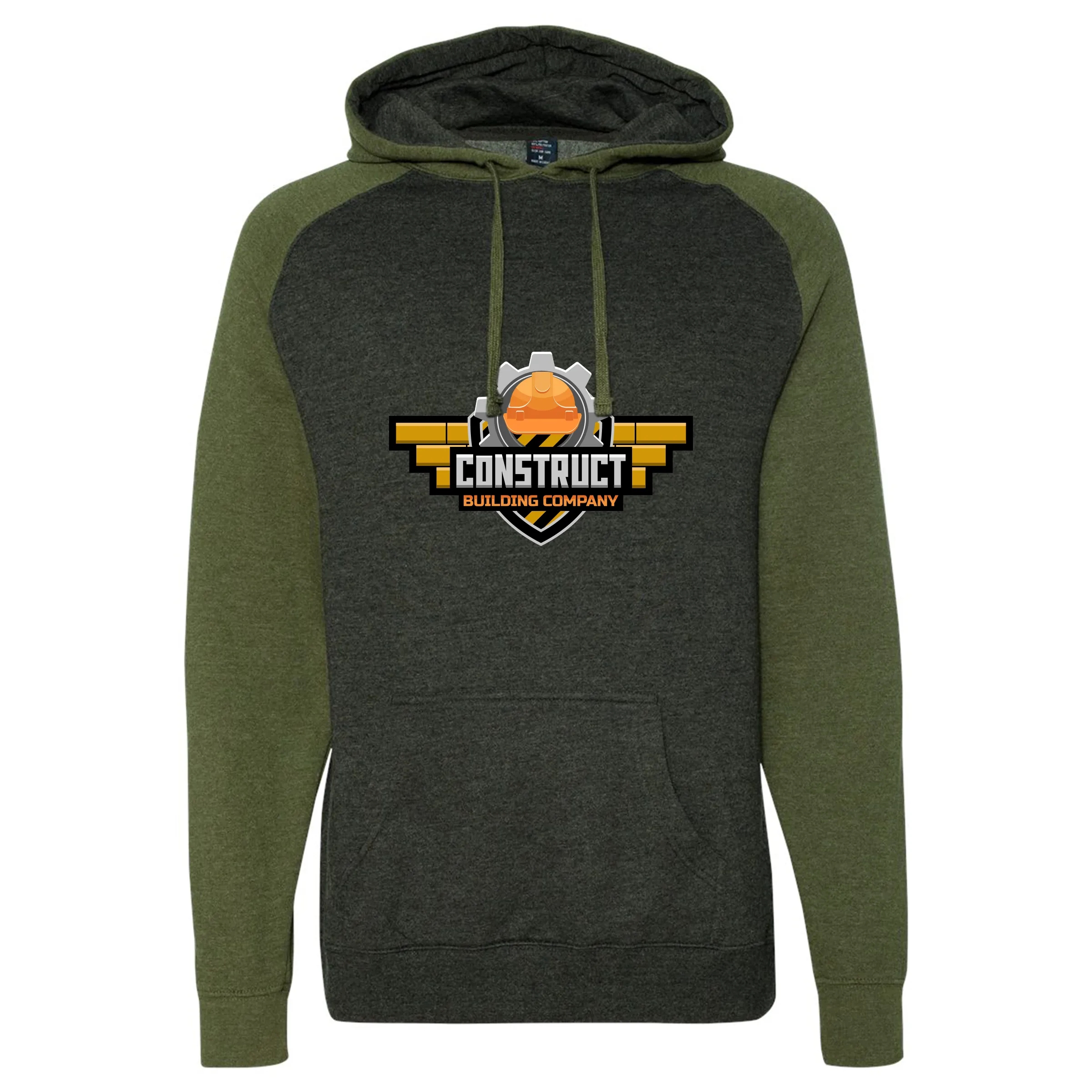 Raglan Hooded Pullover Sweatshirt, custom hoodie or sweatshirt with logo imprint 2