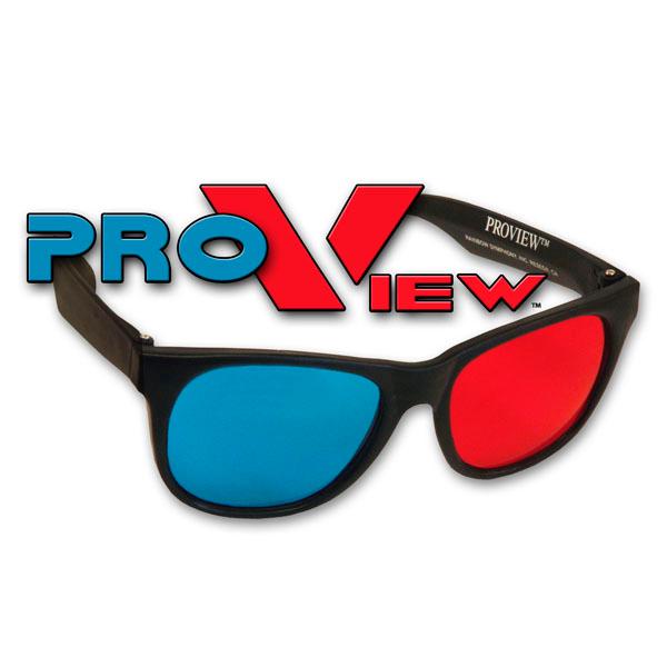3D Glasses - Plastic ProView - Red/Cyan Lenses - Stock 1