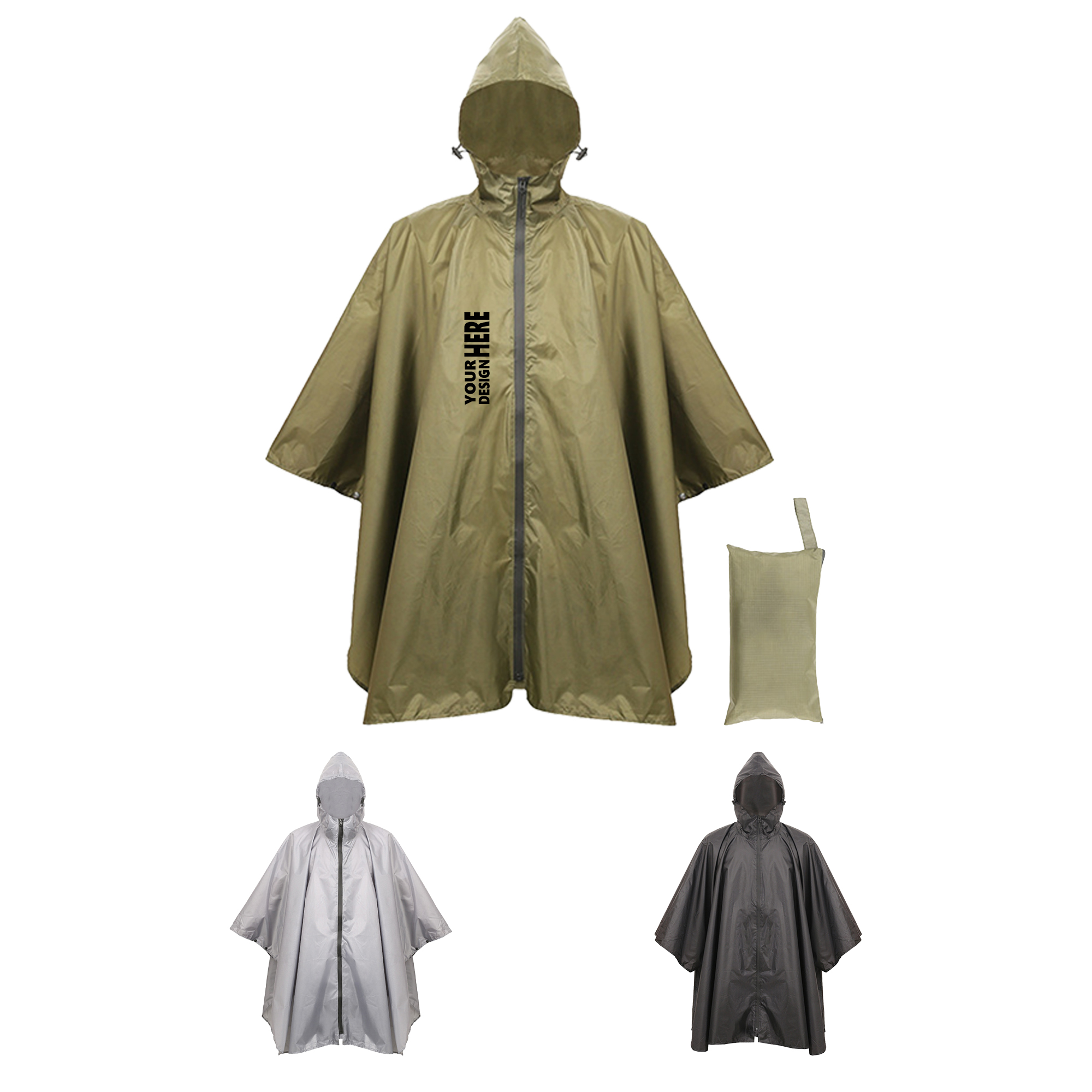 Ultra Lightweight Outdoor Poncho Raincoat 2