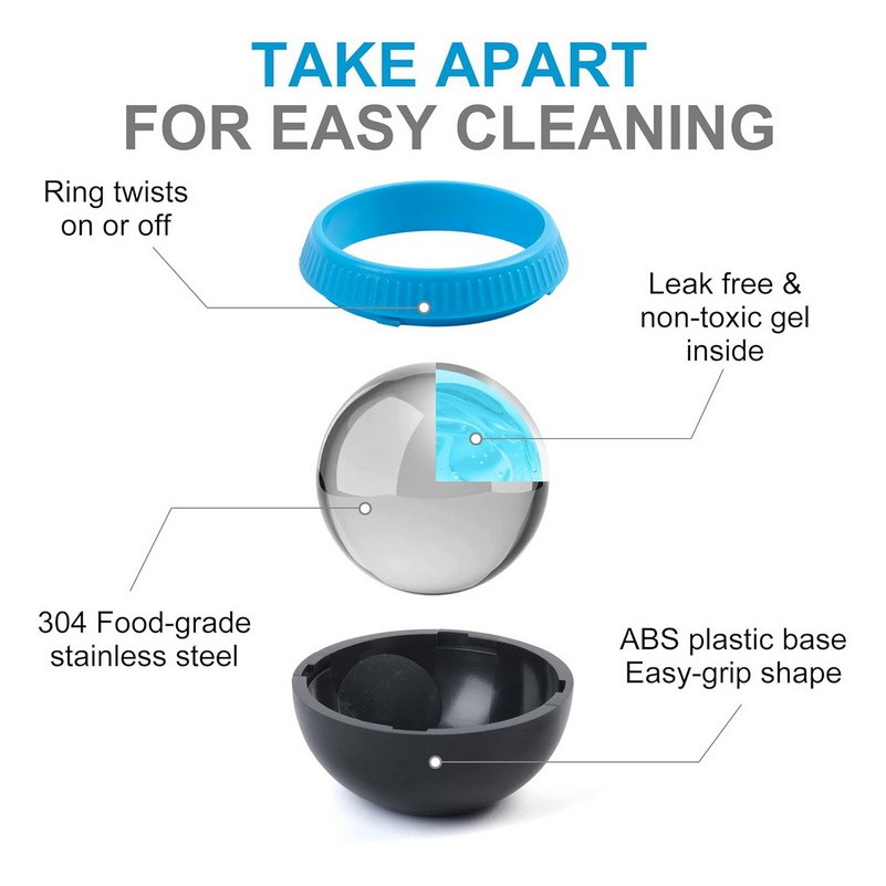 Stainless Steel Ice Massage Ball for Muscle Recovery 3