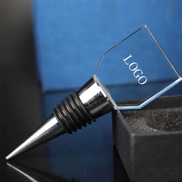 Laser Engraved Crystal Wine Stopper 3