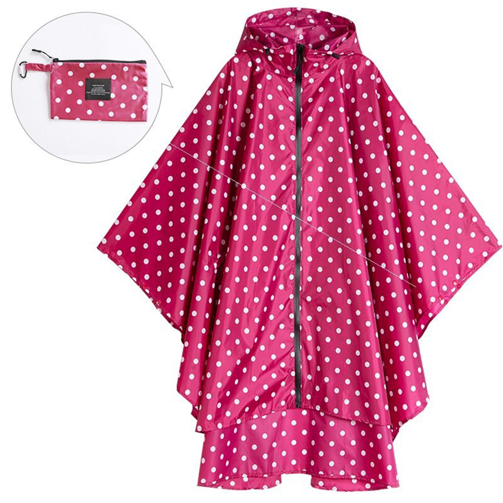 Rain Poncho Jacket Coat Hooded 6