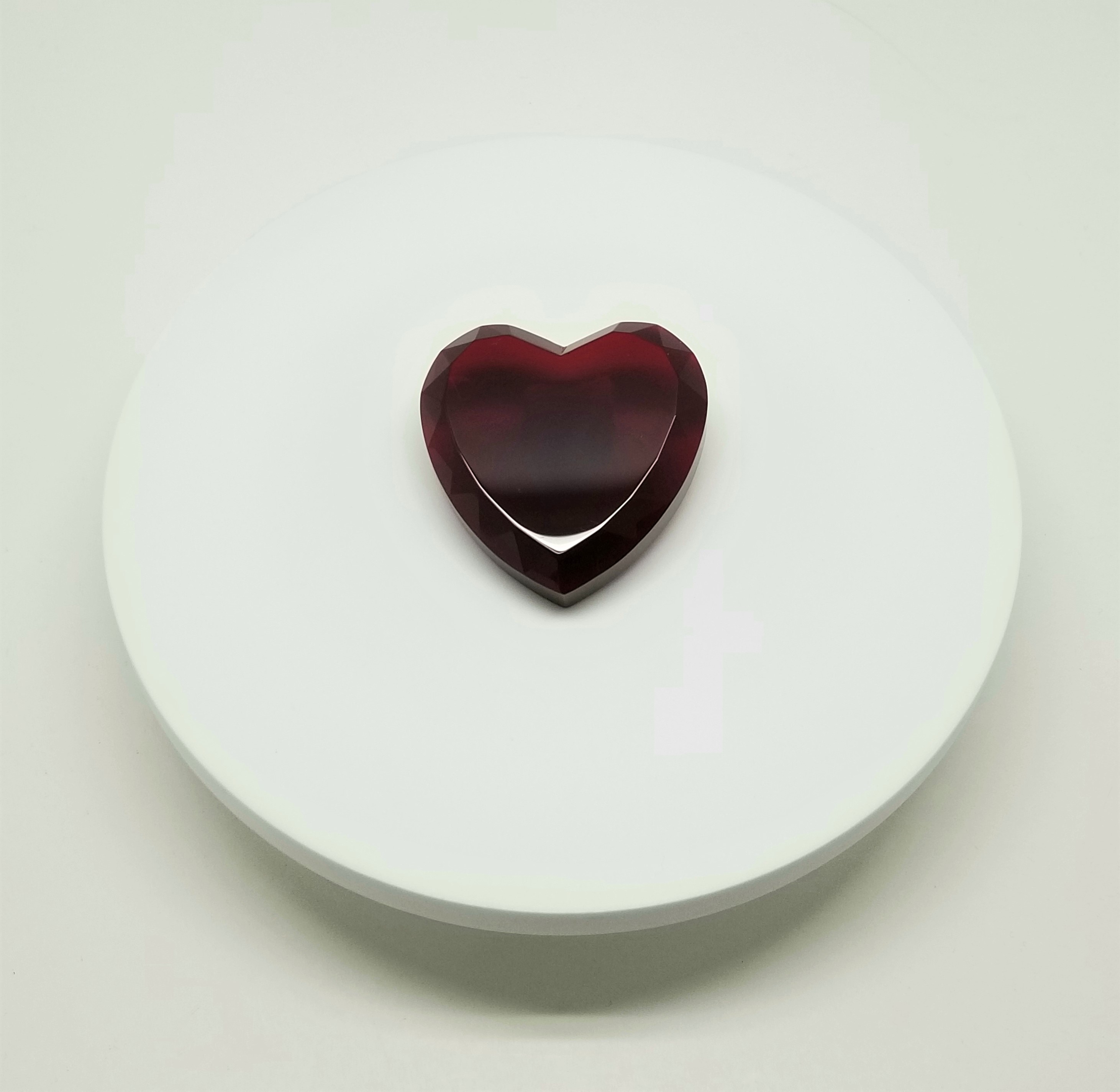 Heart Shaped Red Crystal Award. 2