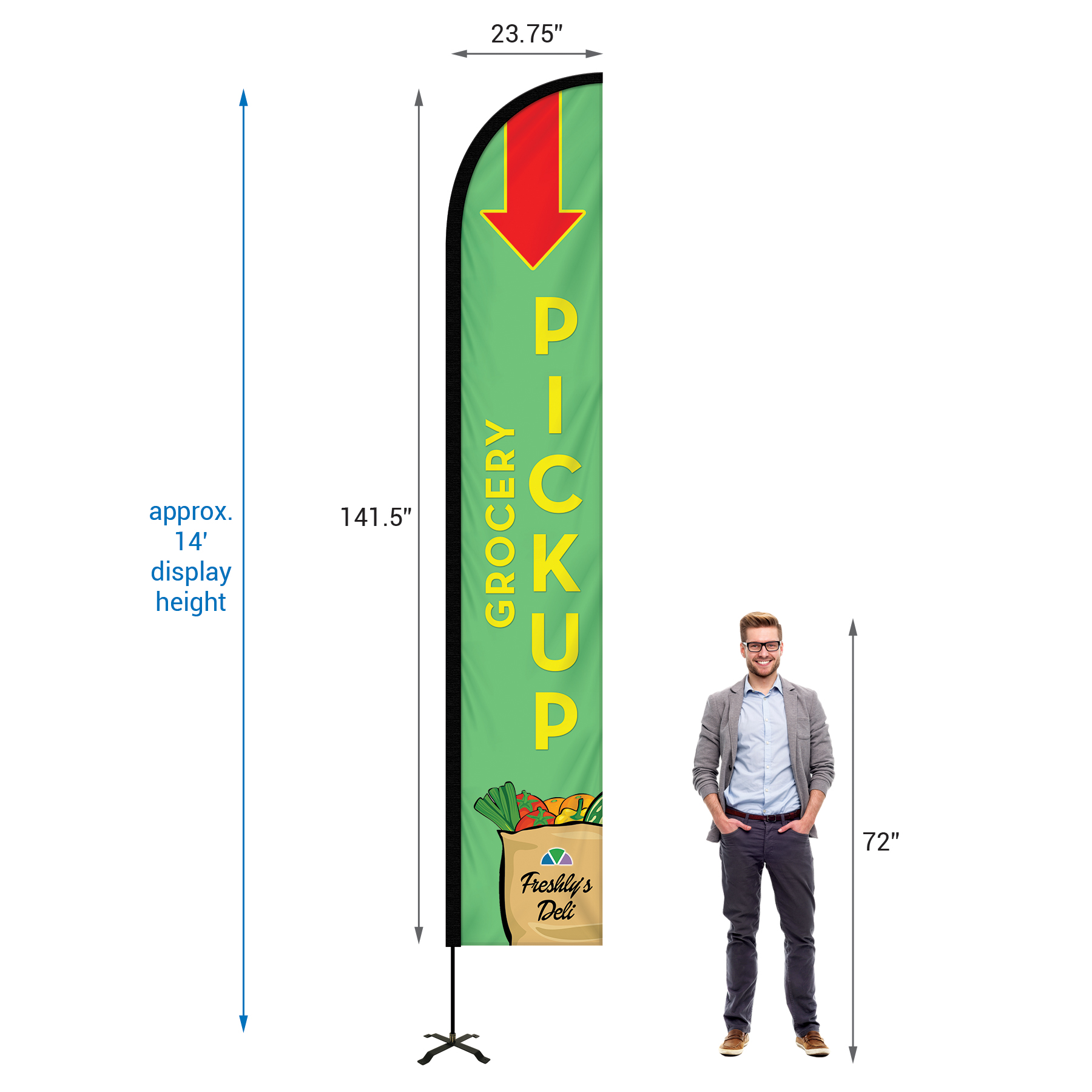 12' Portable Single Reverse Half Drop Kit w/ Cross Base 18
