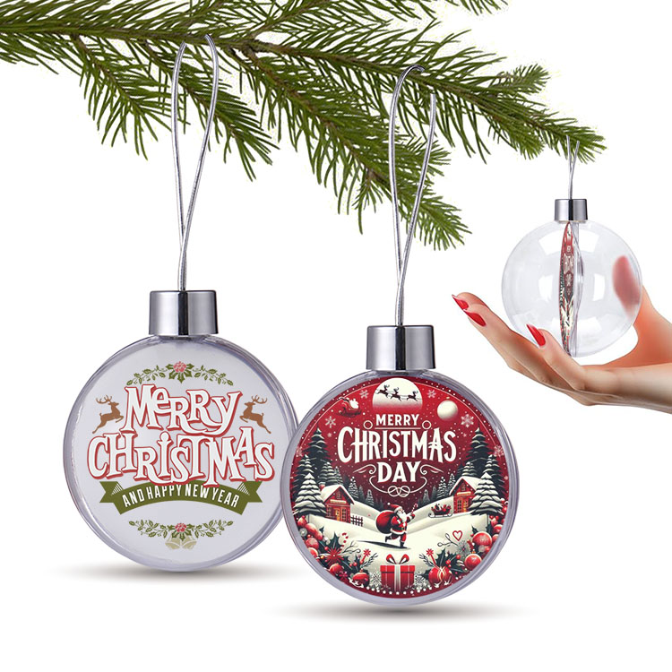 Free Shipping Low MOQ. Clear Ball Full Color Aluminum Sheet Ornament 7