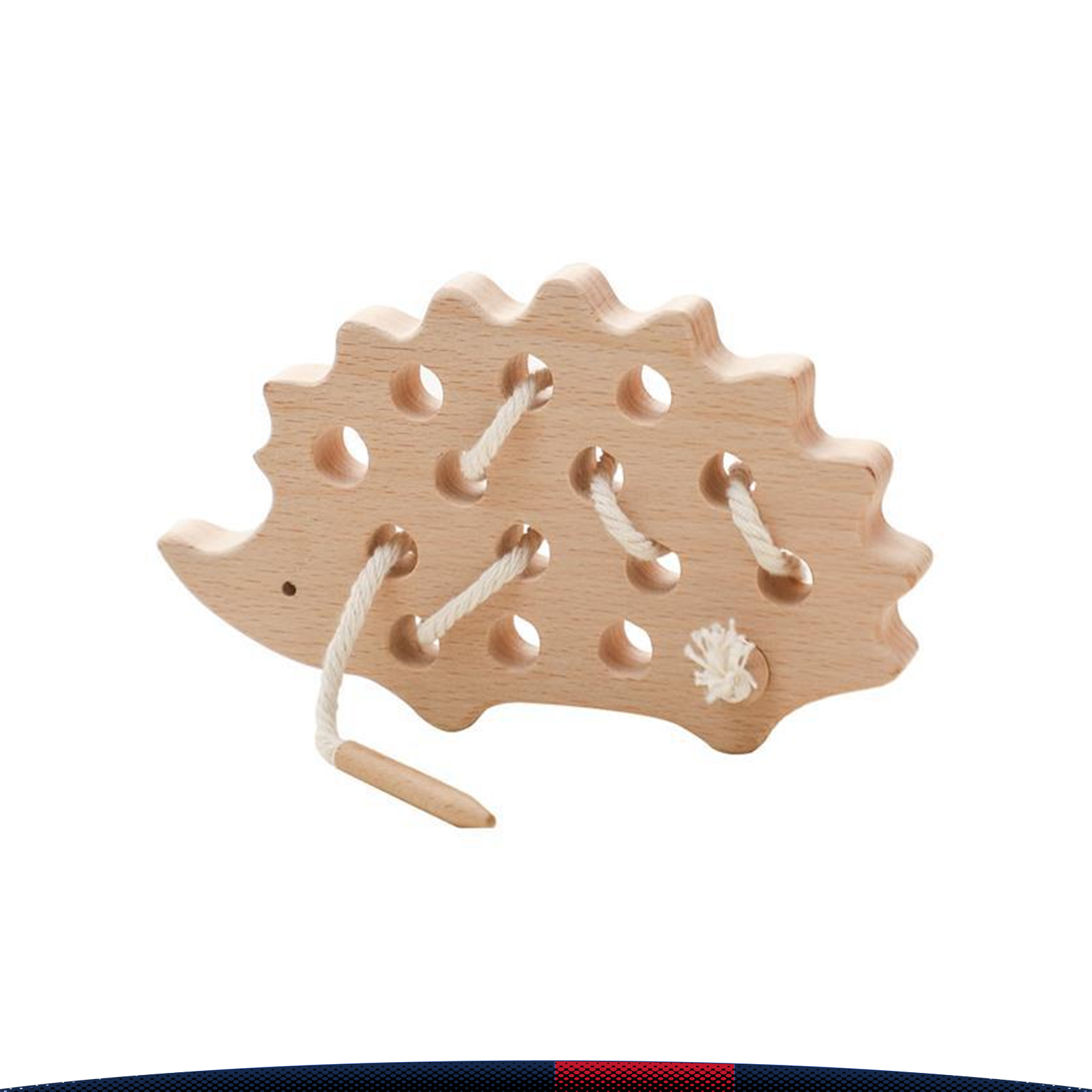 Pakty Wooden Hedgehog Lacing Toy 3