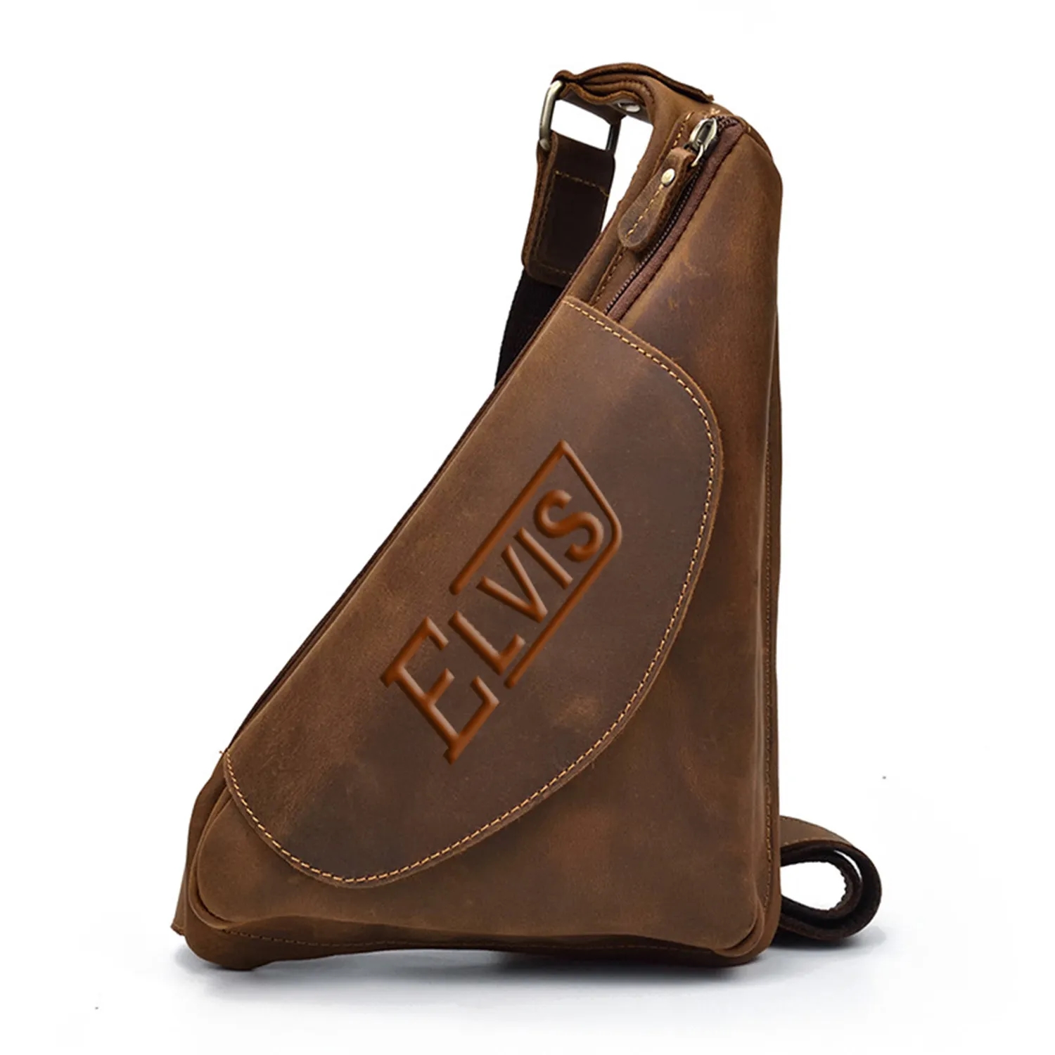 Genuine Leather Chest Retro Crossbody Bag 2
