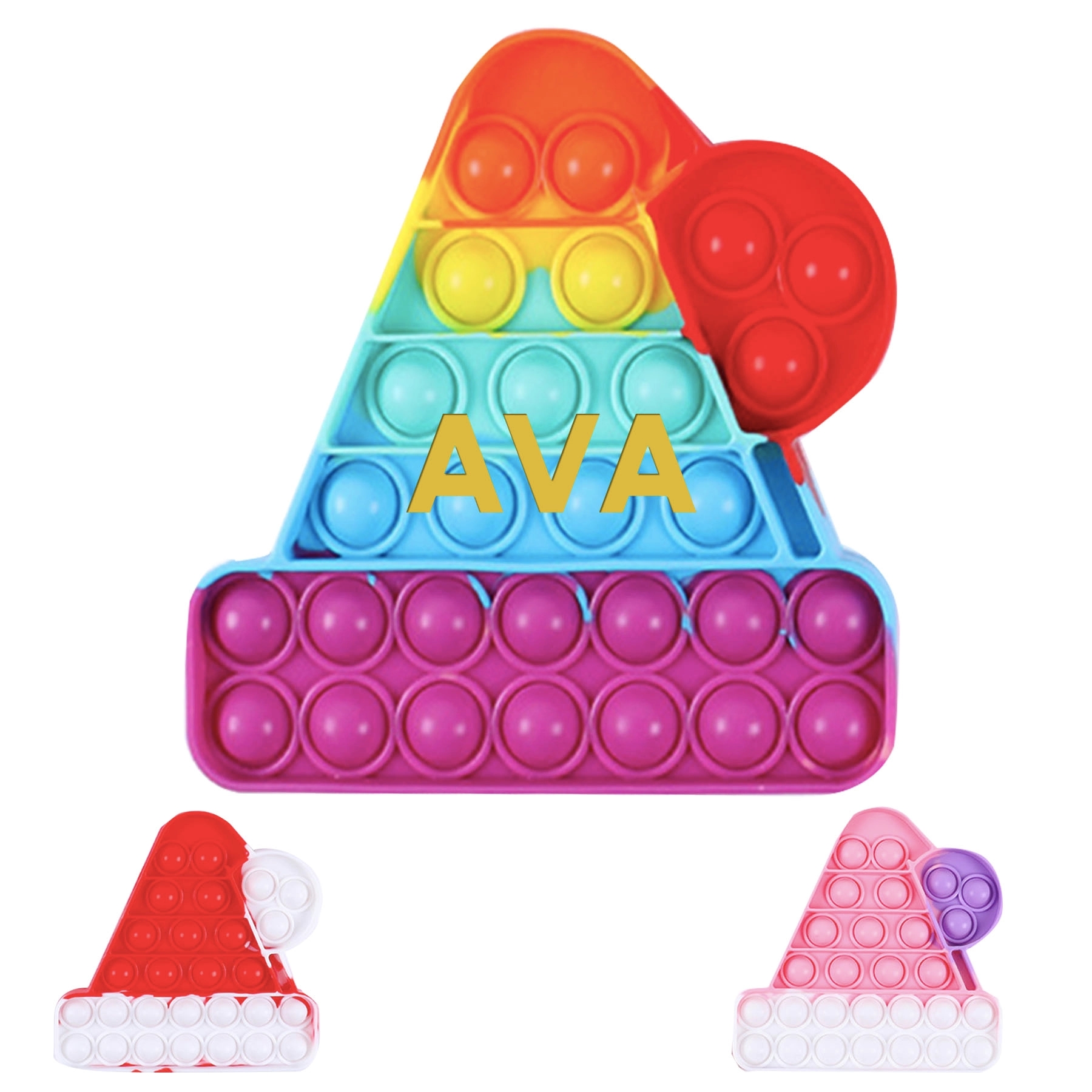 Rinbow Christmas Hat Poper Toy 2