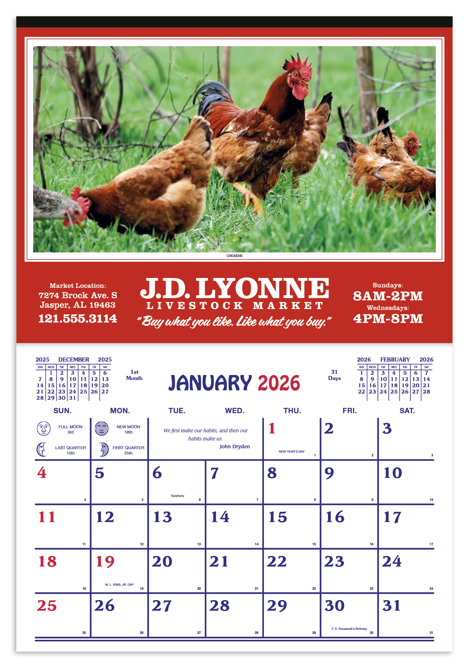 Skinner & Kennedy® Farm Calendar 18