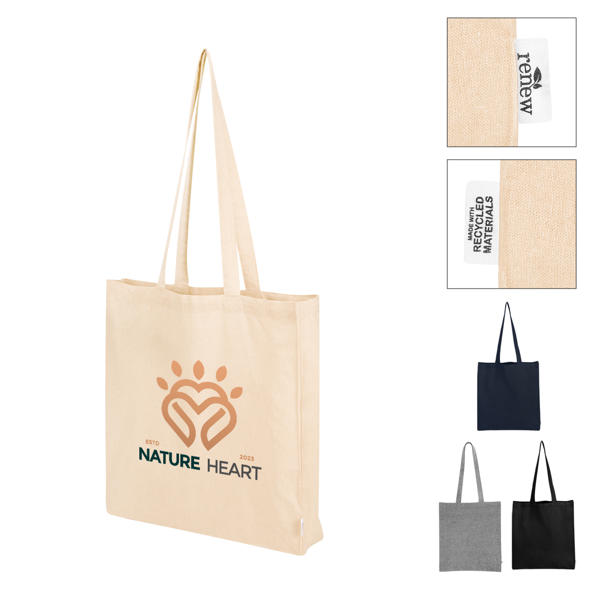 Arden 3 oz. Recycled Cotton Canvas Tote Bag 14