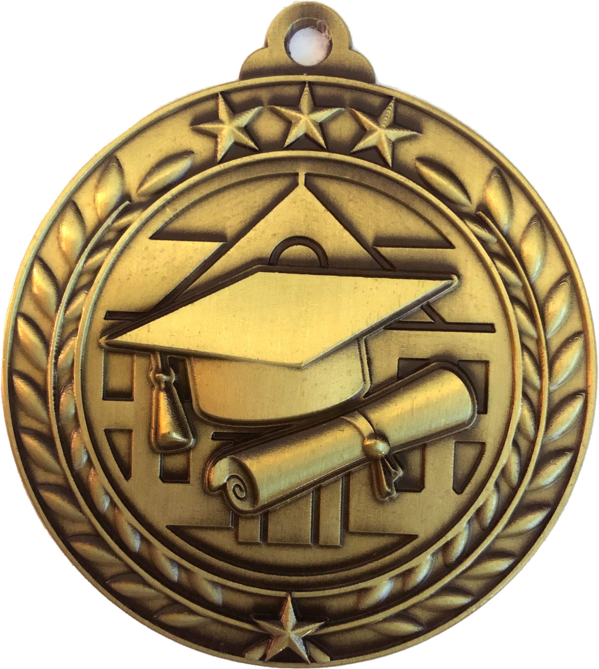 Graduate Wreath Award Medallion (2-3/4") 2