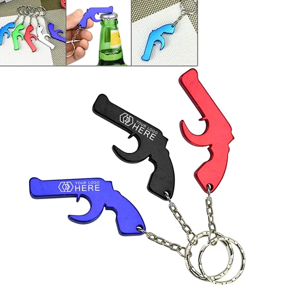 Gun Shape Bottle Opener Keychains 1