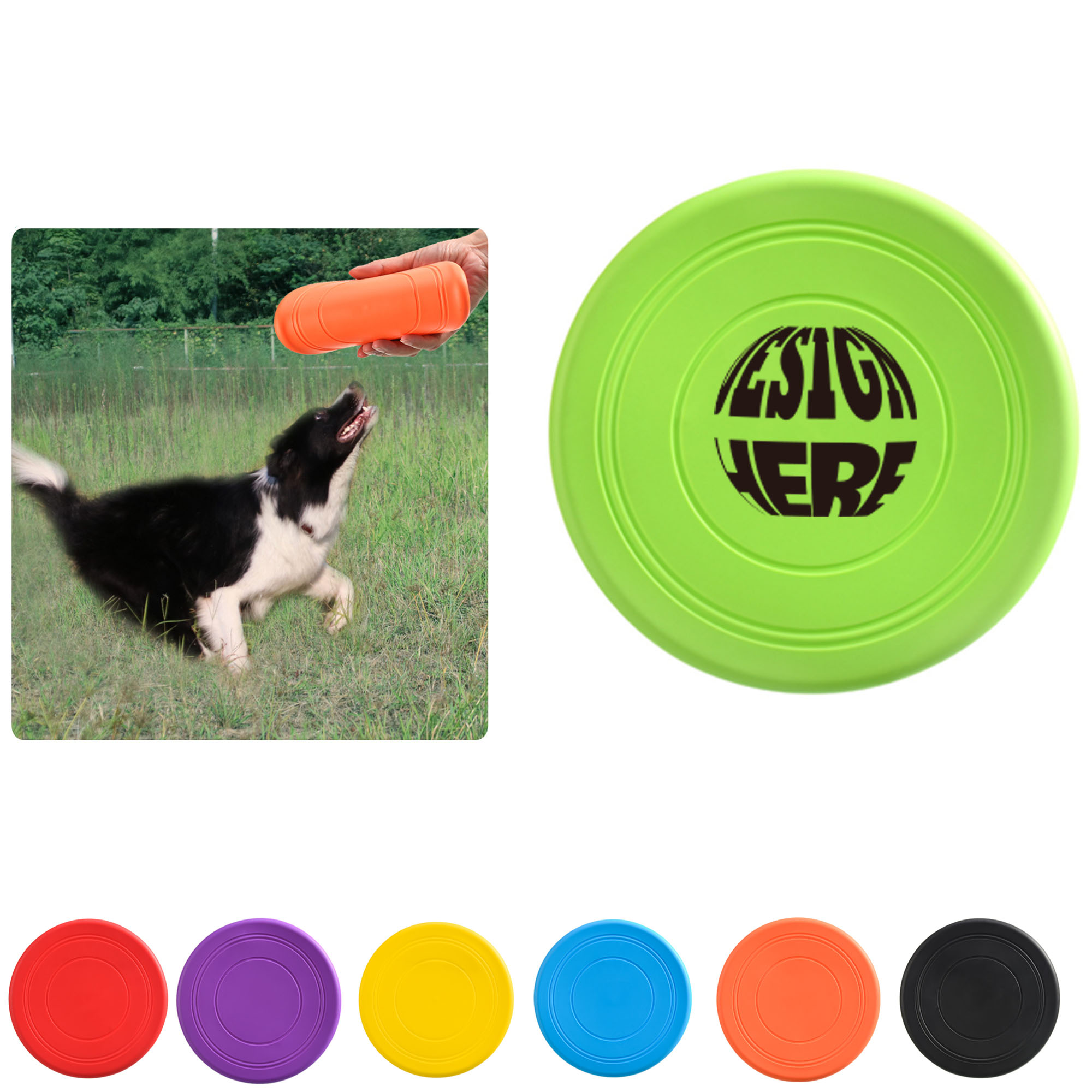 MOQ100 Non-Slip Design Pet flying disc Customized logo 2
