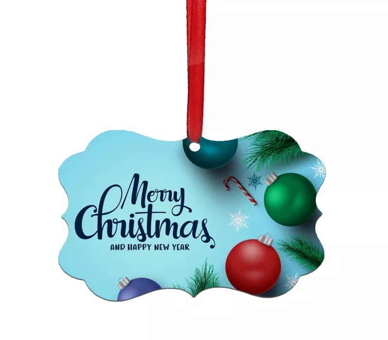 Frame Aluminum Double-Sided Christmas Ornament 4