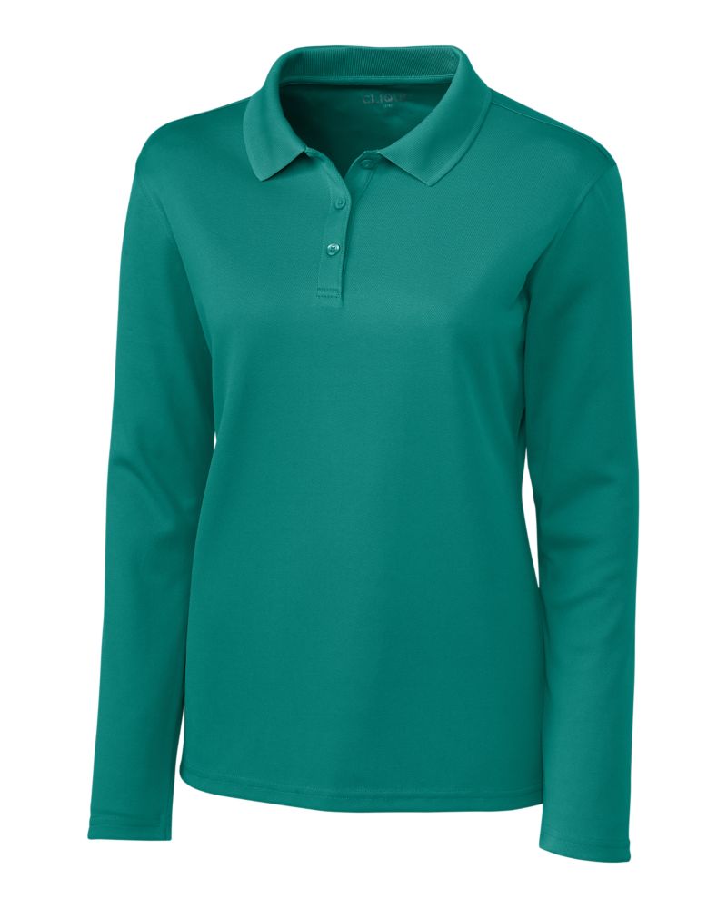 Clique Spin Solution-dyed Performance Pique Womens Long Sleeve Polo 52