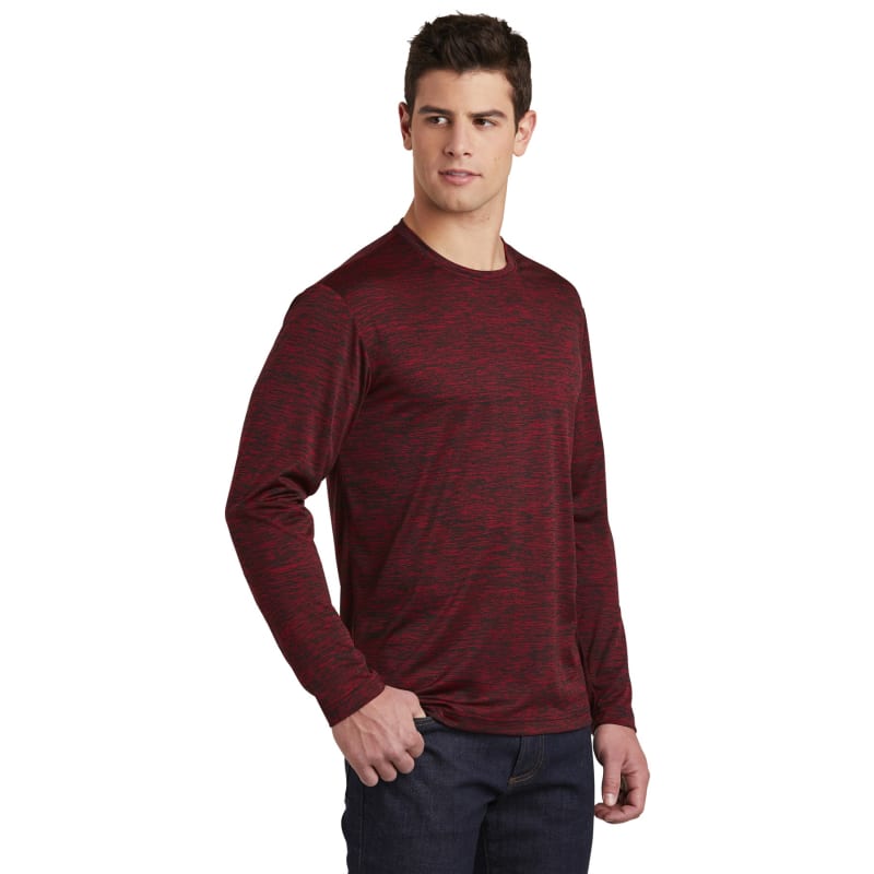 Sport-Tek PosiCharge Long Sleeve Electric Heather Tee. 16