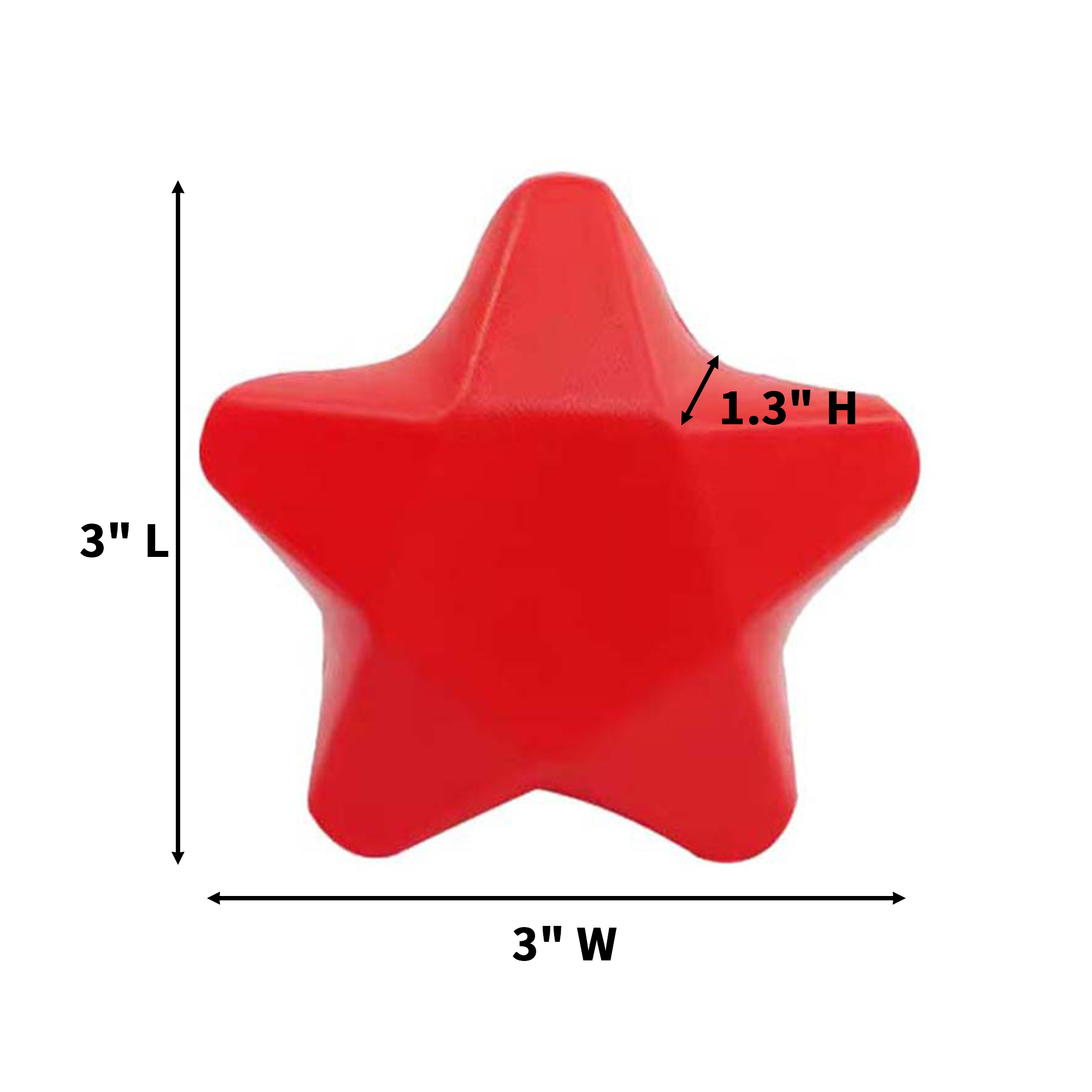 Star Shape Stress Relief Ball 3" Length X 3" Width X 1.3" Height 4
