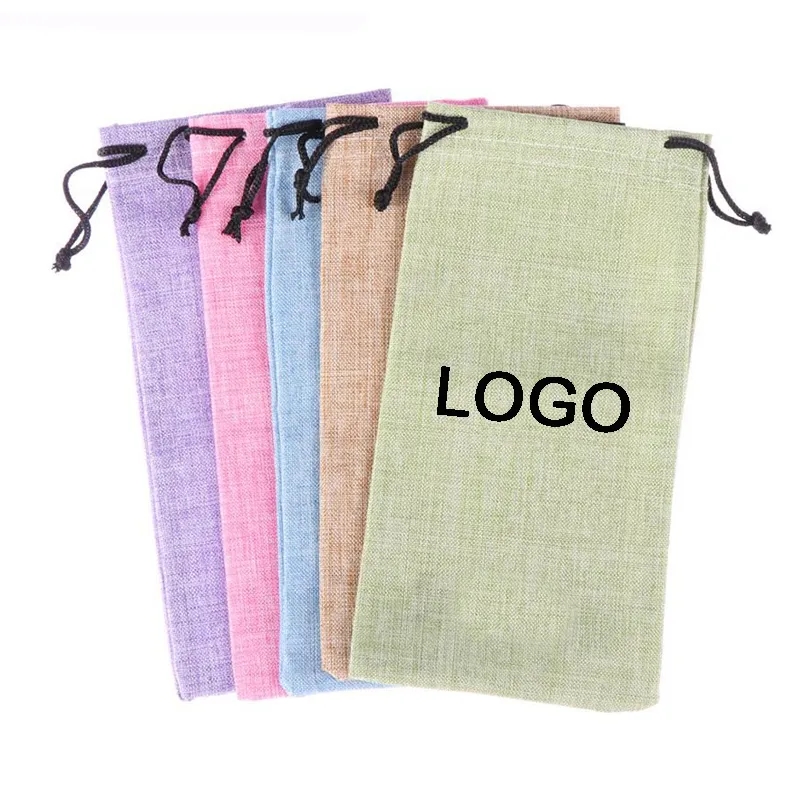 Linen Glasses Cleaning Cloth Pouch 7