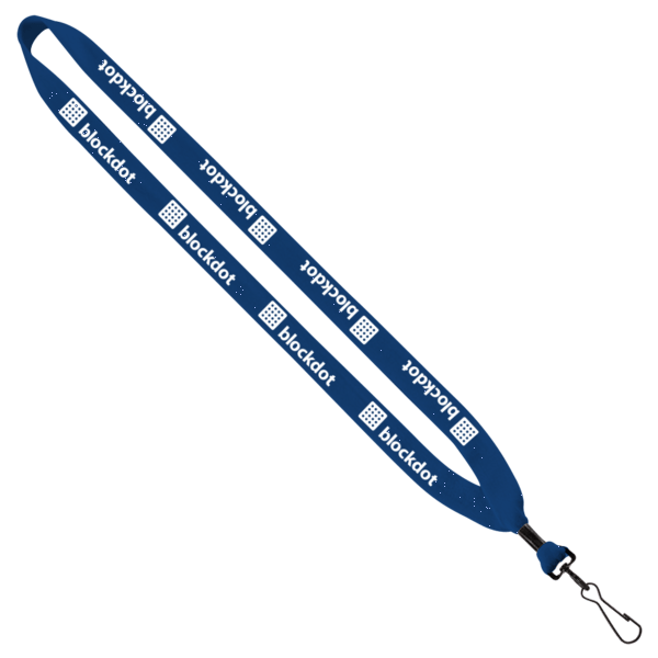 3/4" Cotton Lanyard with Metal Crimp & Swivel Snap Hook 2