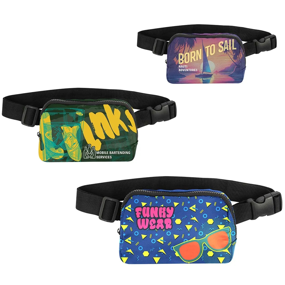 Custom All over print Belt Bag with Quick Turnaround Time 3