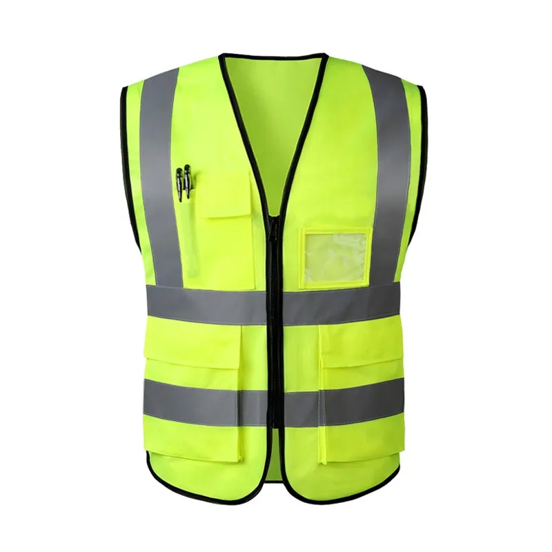 Unisex High Visibility Reflective strips Pocket Safety Vest 5