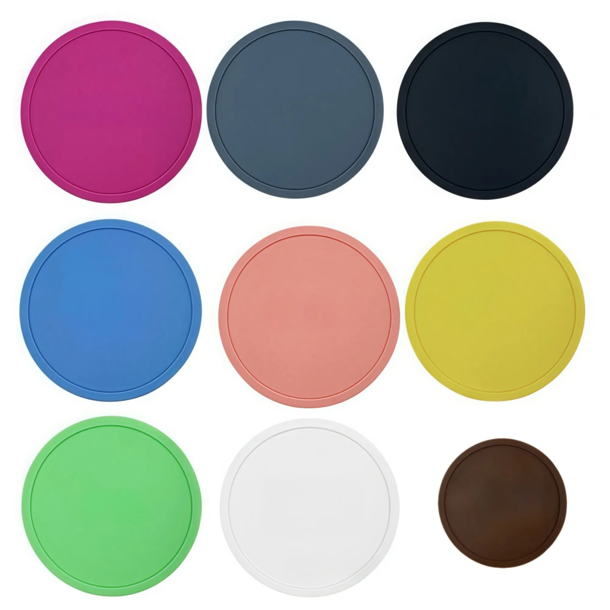 4-inch Round Silicone Coaster 11