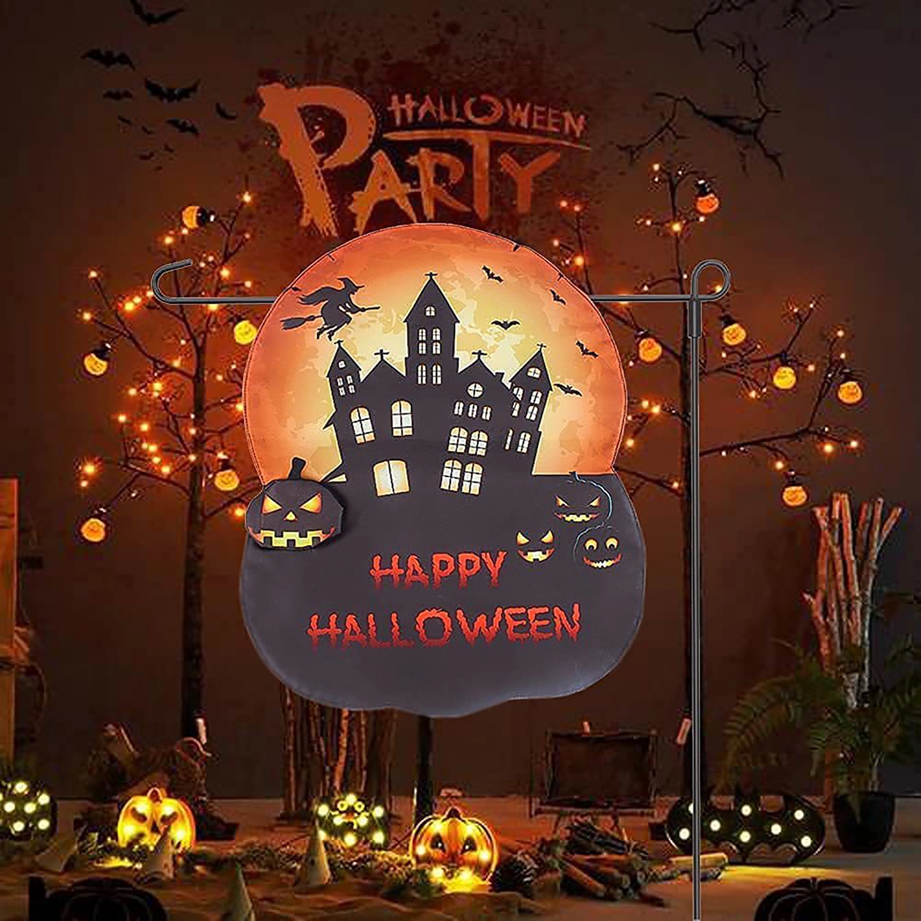 Halloween Garden Flag Double Sided Outdoor Pumpkin Yard Deco 5