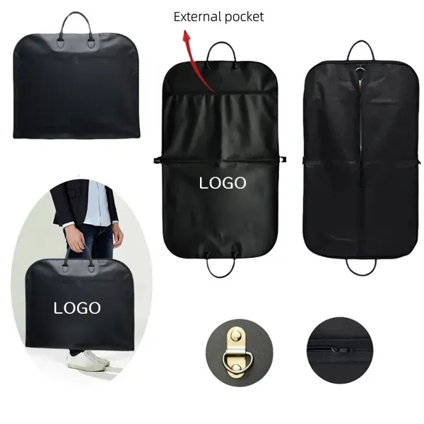 Leather Garment Travel Bags with Outer Pocket 3