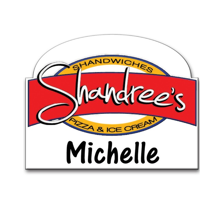 The Siren full color shaped name badge 6-9 sq" 2