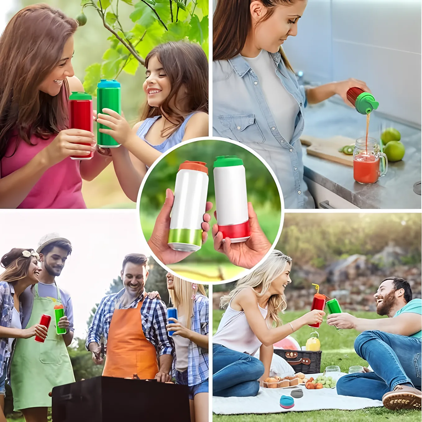Outdoor Travel Silicone Drink Covers Keep Carbonation Fresh 1
