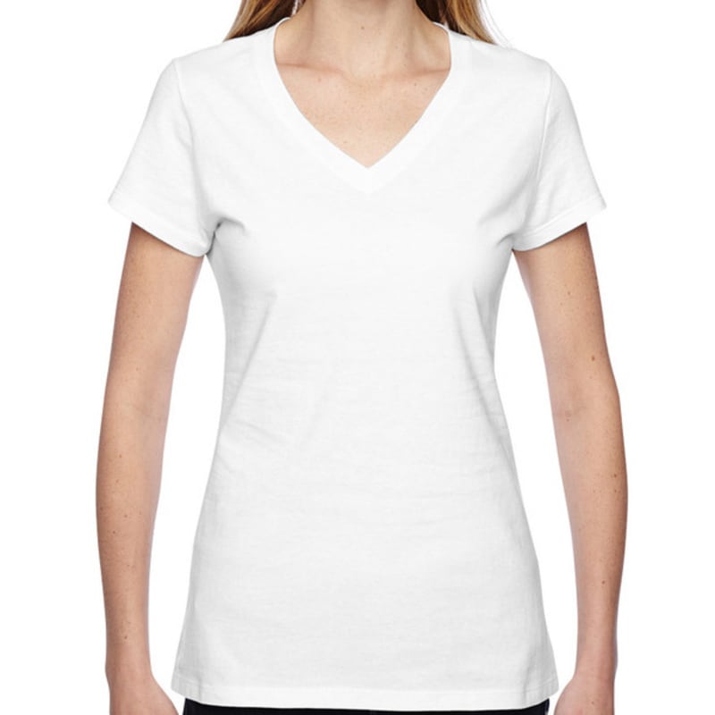 Fruit Of The Loom Ladies 4.7 Oz. 100% Sofspun Cotton Jersey Junior V-Neck T-Shirt 7