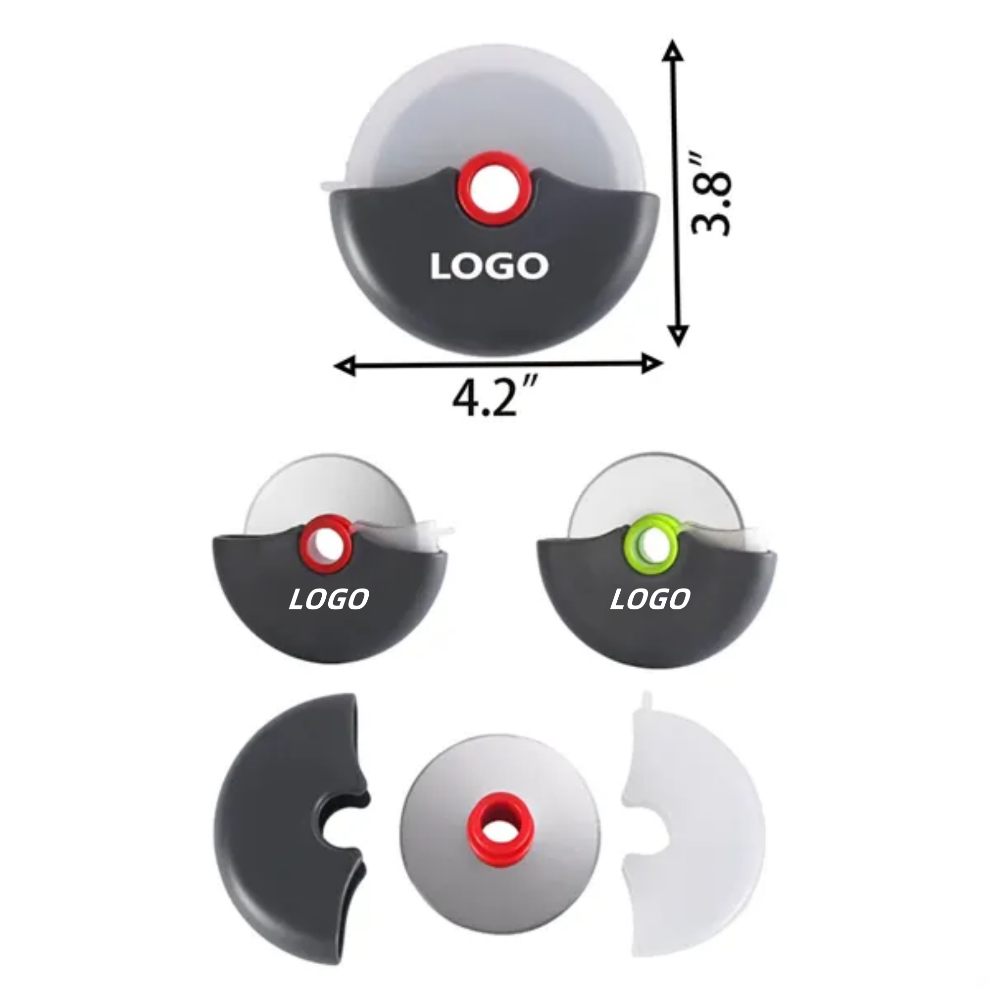 Round Stainless Steel Pizza Cutter 2