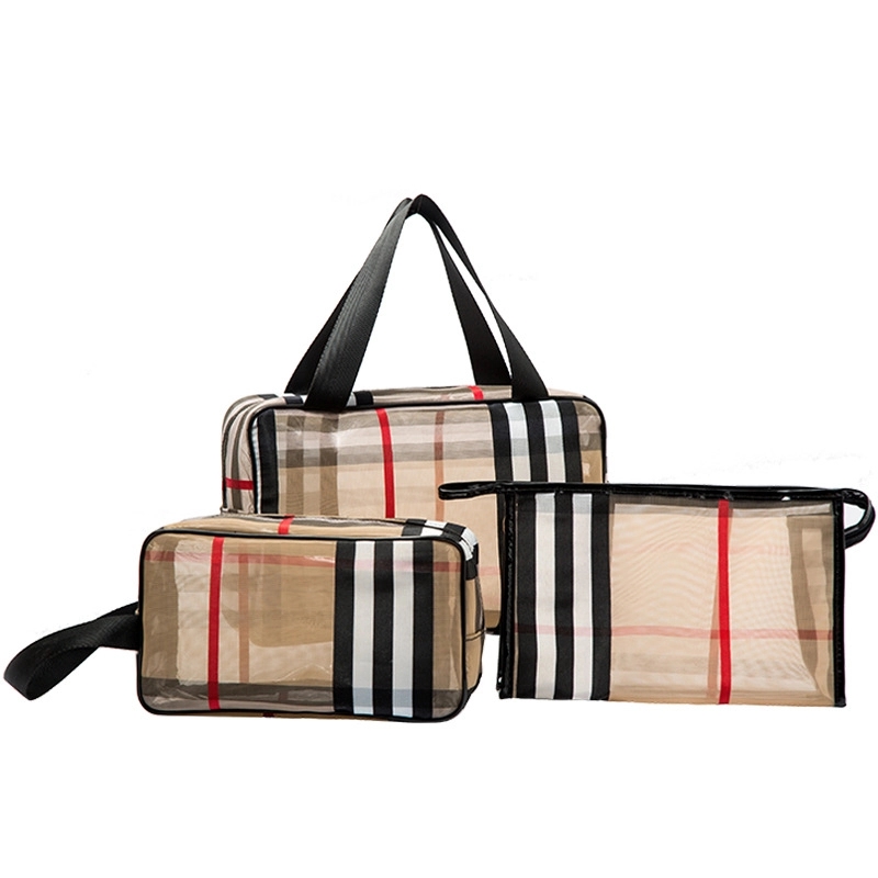 PVC Stripe Cosmetic Bag 1