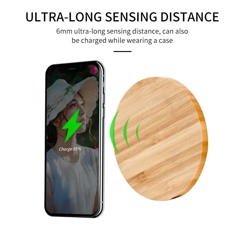 Custom Bamboo Wireless Charger 3