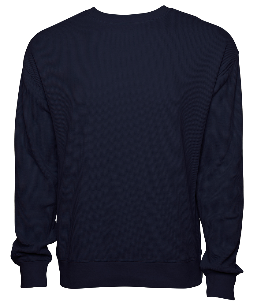 Lightweight Waffle Crew Neck Sweatshirt