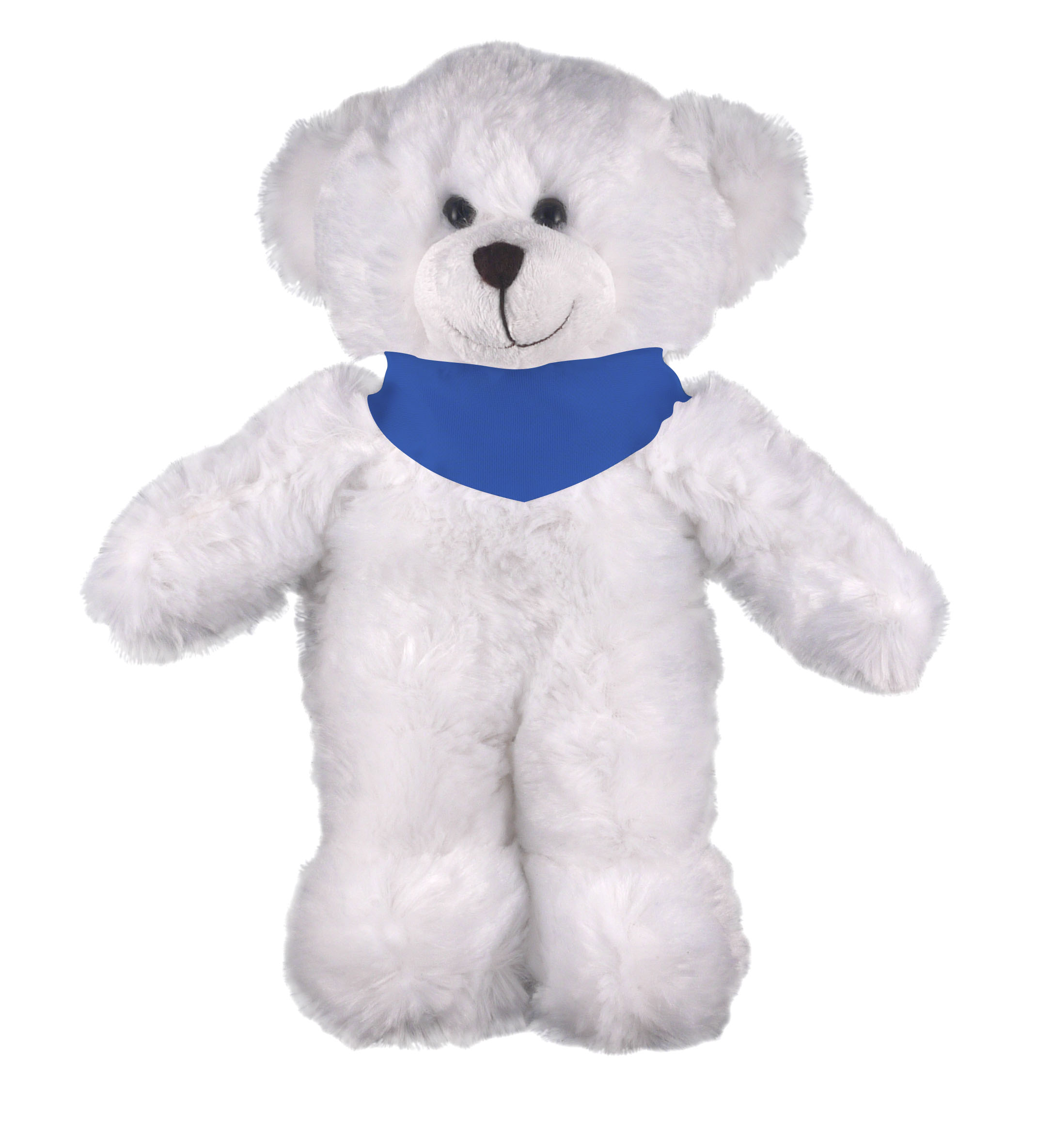 Soft Plush Stuffed White Bear with Bandana 5