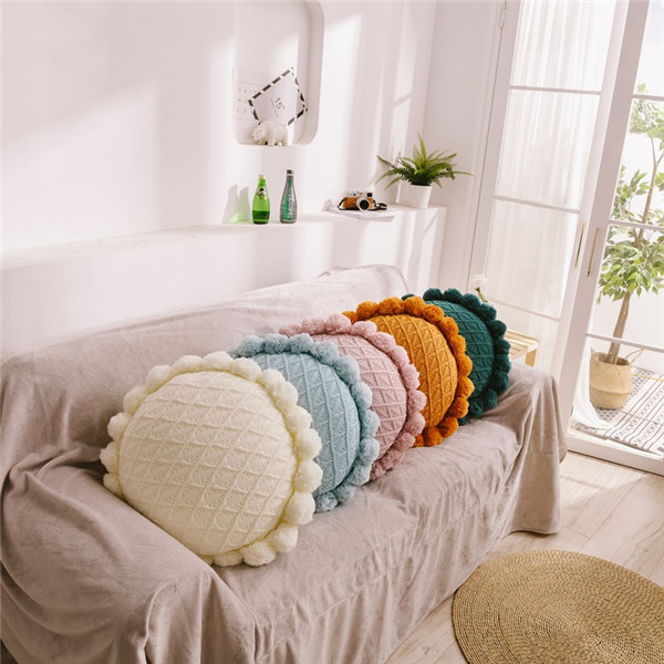 Sunflower Knitted Futon Sofa Pillow 2
